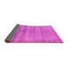 Sideview of Persian Pink Traditional Rug, tr3839pnk