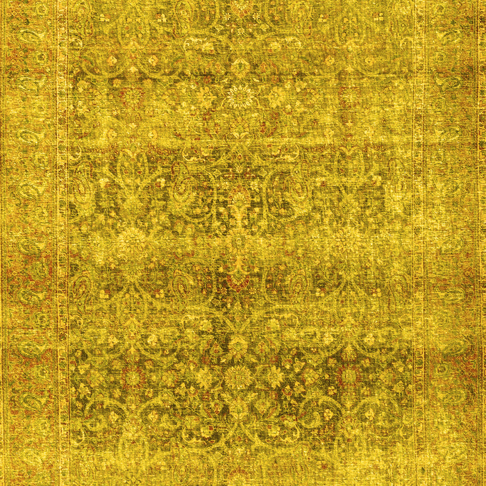 Machine Washable Persian Yellow Traditional Rug, wshtr3839yw