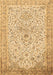 Machine Washable Persian Brown Traditional Rug, wshtr383brn