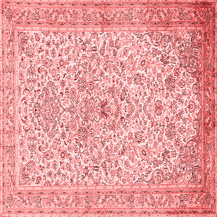 Machine Washable Persian Red Traditional Rug, wshtr383red