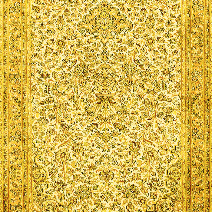 Machine Washable Persian Yellow Traditional Rug, wshtr383yw