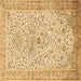 Square Persian Brown Traditional Rug, tr383brn