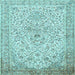 Square Persian Light Blue Traditional Rug, tr383lblu