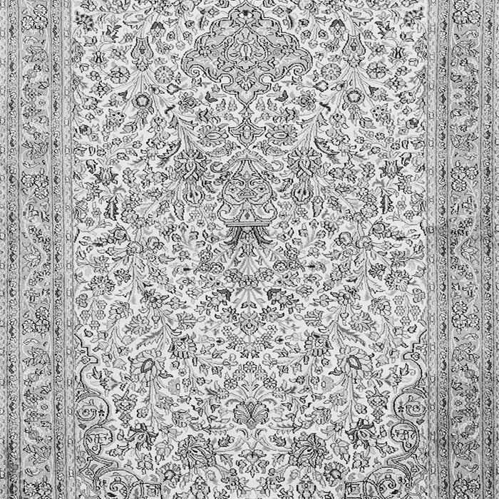 Serging Thickness of Machine Washable Persian Gray Traditional Rug, wshtr383gry