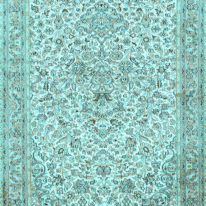 Machine Washable Persian Light Blue Traditional Rug, wshtr383lblu