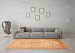 Machine Washable Persian Orange Traditional Area Rugs in a Living Room, wshtr383org