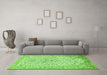 Machine Washable Persian Green Traditional Area Rugs in a Living Room,, wshtr383grn