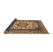 Sideview of Traditional Dark Sienna Brown Medallion Rug, tr384