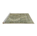 Sideview of Machine Washable Traditional Dark Moccasin Green Rug, wshtr3840