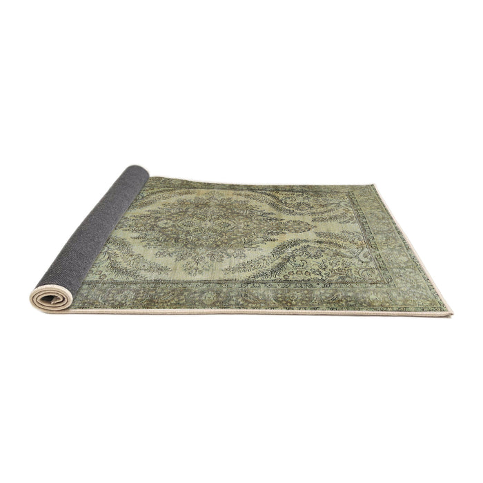 Sideview of Traditional Dark Green Persian Rug, tr3840