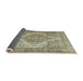 Sideview of Traditional Dark Green Persian Rug, tr3840