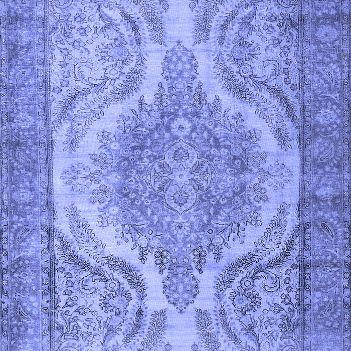Machine Washable Persian Blue Traditional Rug, wshtr3840blu
