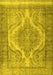 Machine Washable Persian Yellow Traditional Rug, wshtr3840yw