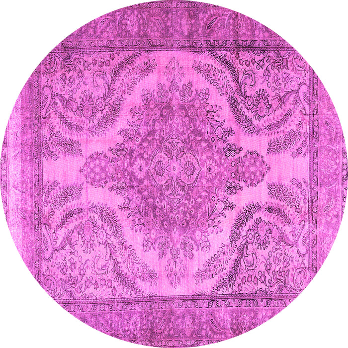 Round Persian Pink Traditional Rug, tr3840pnk