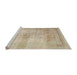 Sideview of Machine Washable Traditional Brown Rug, wshtr3841