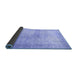 Sideview of Persian Blue Traditional Rug, tr3841blu
