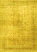 Machine Washable Persian Yellow Traditional Rug, wshtr3841yw