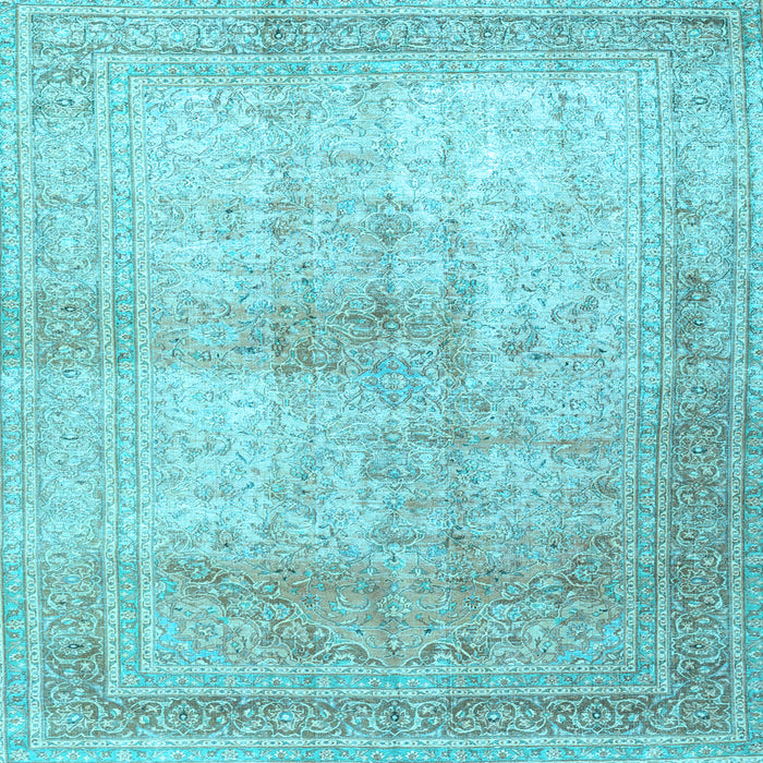 Square Persian Light Blue Traditional Rug, tr3841lblu