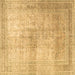 Square Persian Brown Traditional Rug, tr3841brn