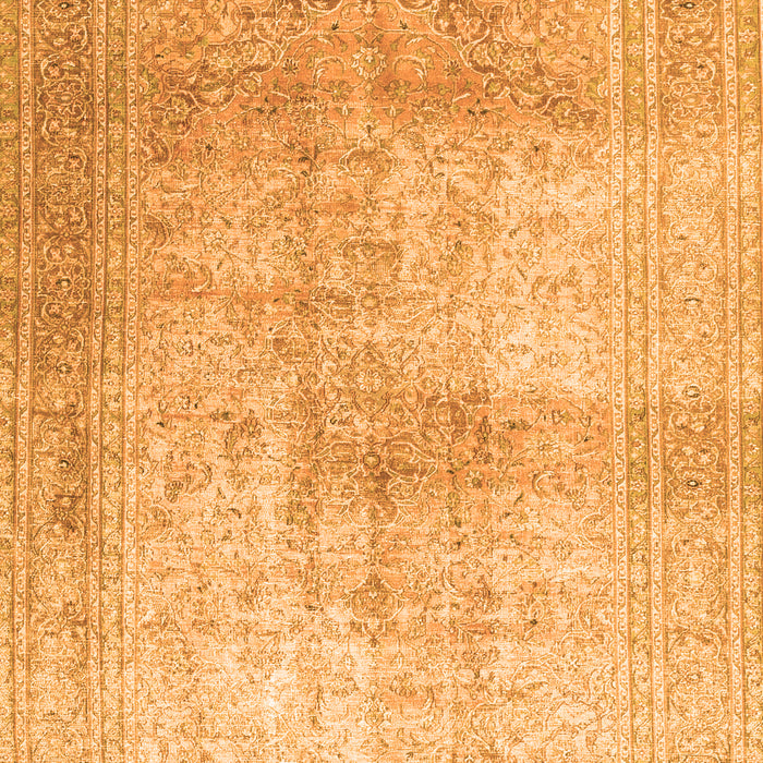 Serging Thickness of Machine Washable Persian Orange Traditional Area Rugs, wshtr3841org