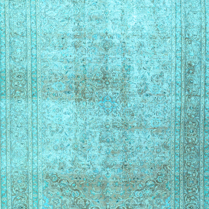 Machine Washable Persian Light Blue Traditional Rug, wshtr3841lblu
