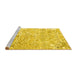 Sideview of Machine Washable Persian Yellow Traditional Rug, wshtr3842yw