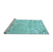 Sideview of Machine Washable Persian Light Blue Traditional Rug, wshtr3842lblu