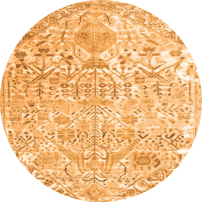 Machine Washable Persian Orange Traditional Area Rugs, wshtr3842org