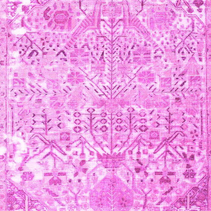 Machine Washable Persian Pink Traditional Rug, wshtr3842pnk