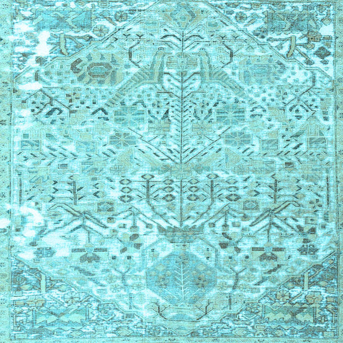 Square Persian Light Blue Traditional Rug, tr3842lblu
