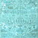 Square Persian Light Blue Traditional Rug, tr3842lblu