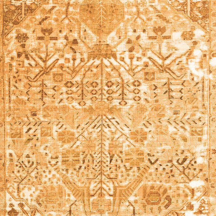 Serging Thickness of Machine Washable Persian Orange Traditional Area Rugs, wshtr3842org