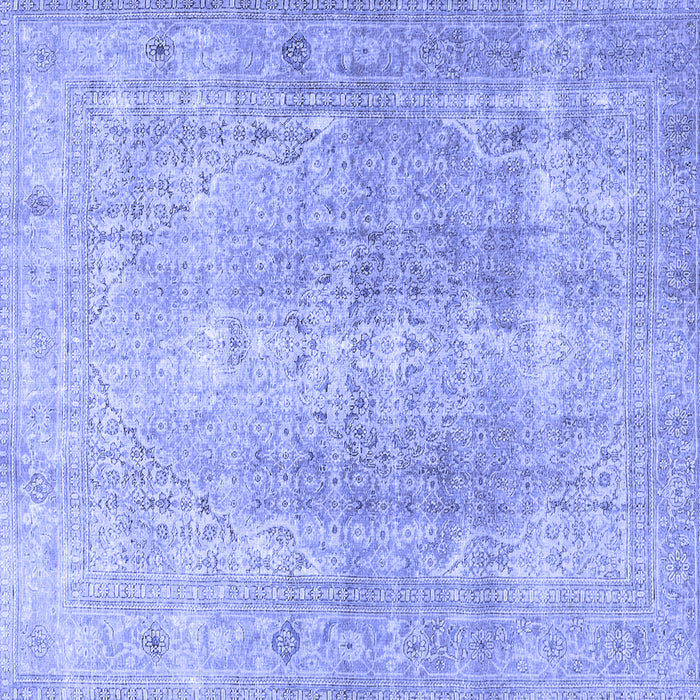 Square Persian Blue Traditional Rug, tr3843blu