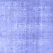 Square Persian Blue Traditional Rug, tr3843blu