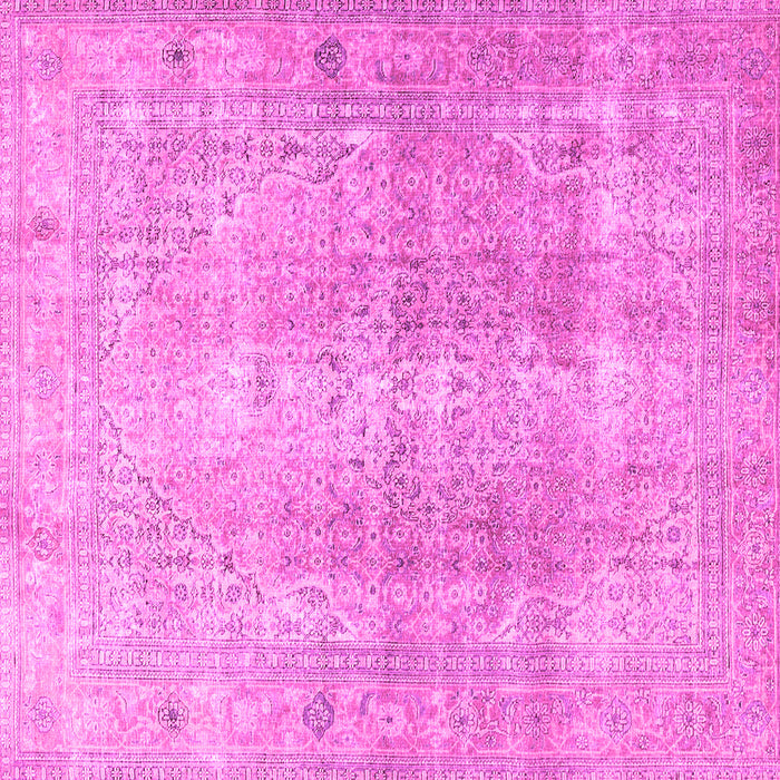 Square Machine Washable Persian Pink Traditional Rug, wshtr3843pnk