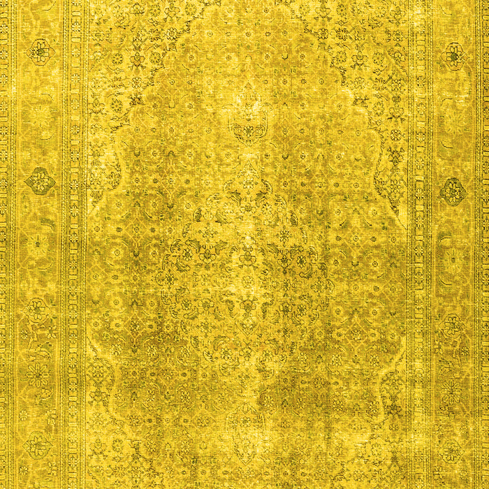 Machine Washable Persian Yellow Traditional Rug, wshtr3843yw