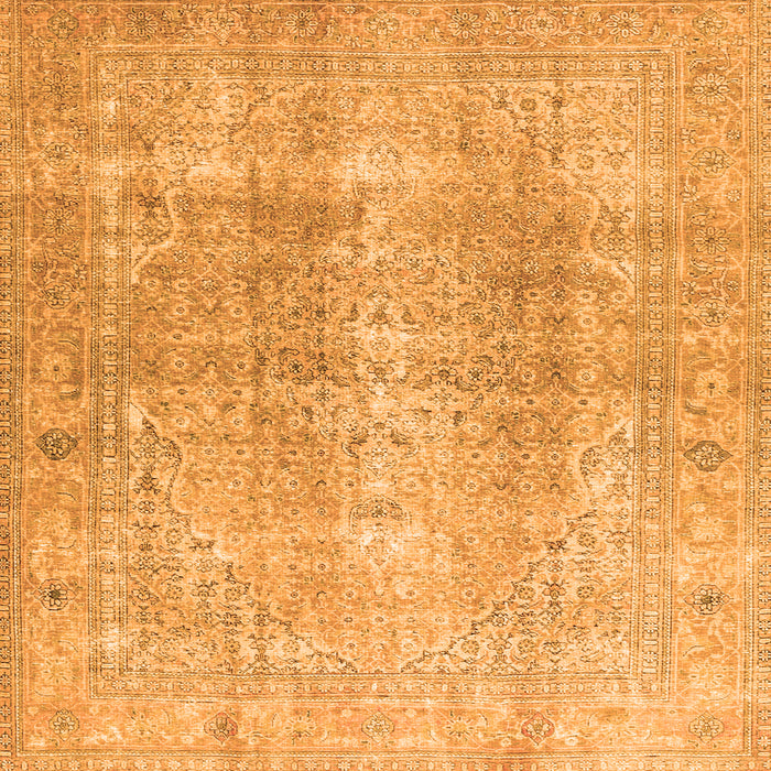 Serging Thickness of Persian Orange Traditional Rug, tr3843org