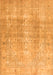 Serging Thickness of Machine Washable Persian Orange Traditional Area Rugs, wshtr3843org