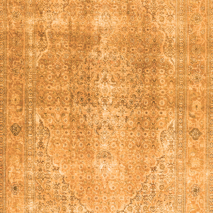 Serging Thickness of Machine Washable Persian Orange Traditional Area Rugs, wshtr3843org