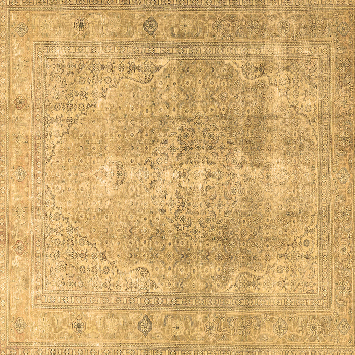 Square Persian Brown Traditional Rug, tr3843brn