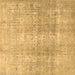 Square Persian Brown Traditional Rug, tr3843brn