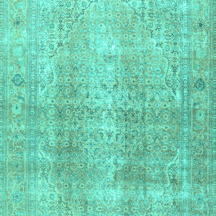 Machine Washable Persian Turquoise Traditional Area Rugs, wshtr3843turq