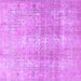 Square Persian Purple Traditional Rug, tr3843pur