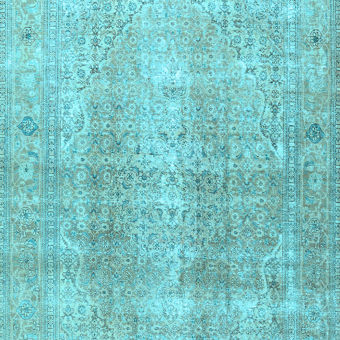 Machine Washable Persian Light Blue Traditional Rug, wshtr3843lblu