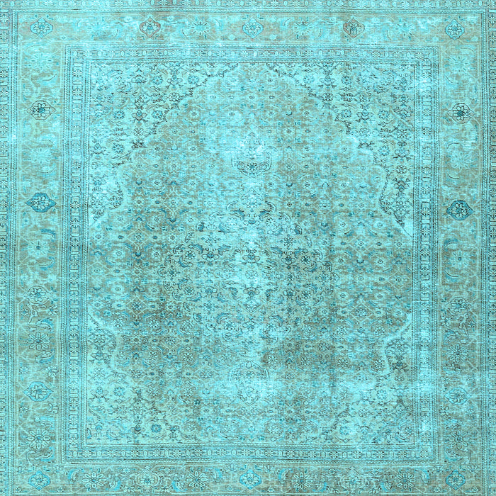 Square Persian Light Blue Traditional Rug, tr3843lblu