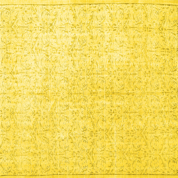 Square Persian Yellow Traditional Rug, tr3844yw
