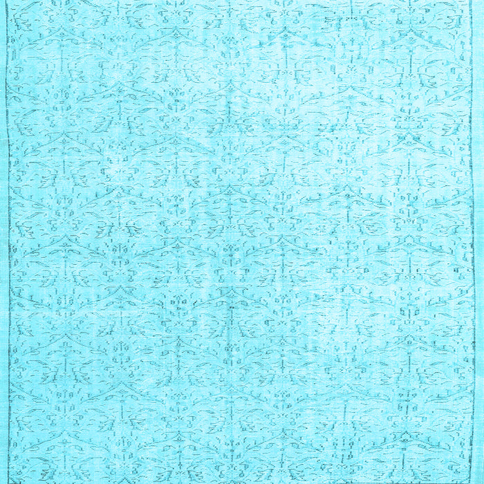 Square Machine Washable Persian Light Blue Traditional Rug, wshtr3844lblu