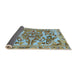 Sideview of Traditional Blue Green Animal Rug, tr3845