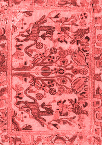 Animal Red Traditional Rug, tr3845red