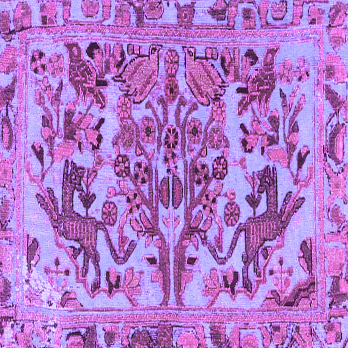 Square Animal Purple Traditional Rug, tr3845pur